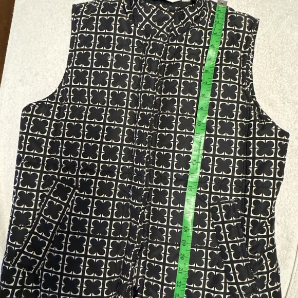 Women’s LIZ CLAIBORNE Black & White Fall/Winter Puffer Vest Size Medium Classic - Picture 6 of 11
